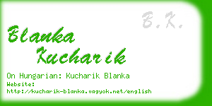 blanka kucharik business card